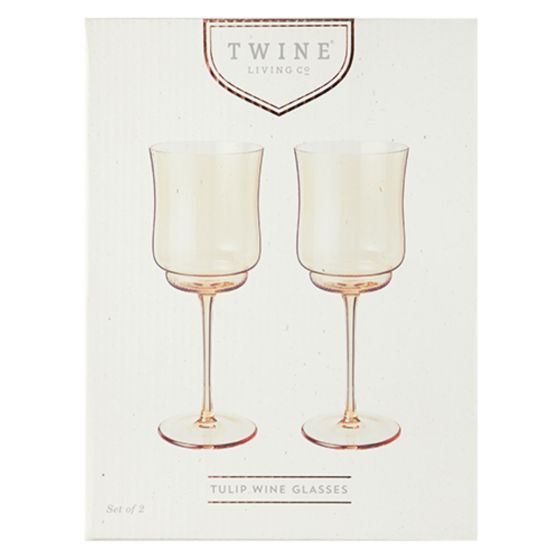 Twine Tulip Champagne Flute in Amber by Living