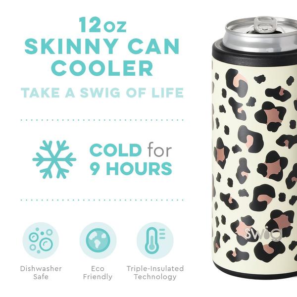 Swig Life 12oz Skinny Can Cooler, Cooler Lid