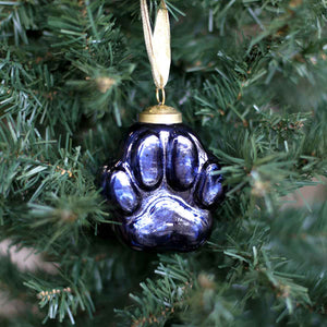 Blue Paw Print Ornament