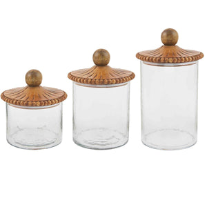 Beaded Glass Canisters