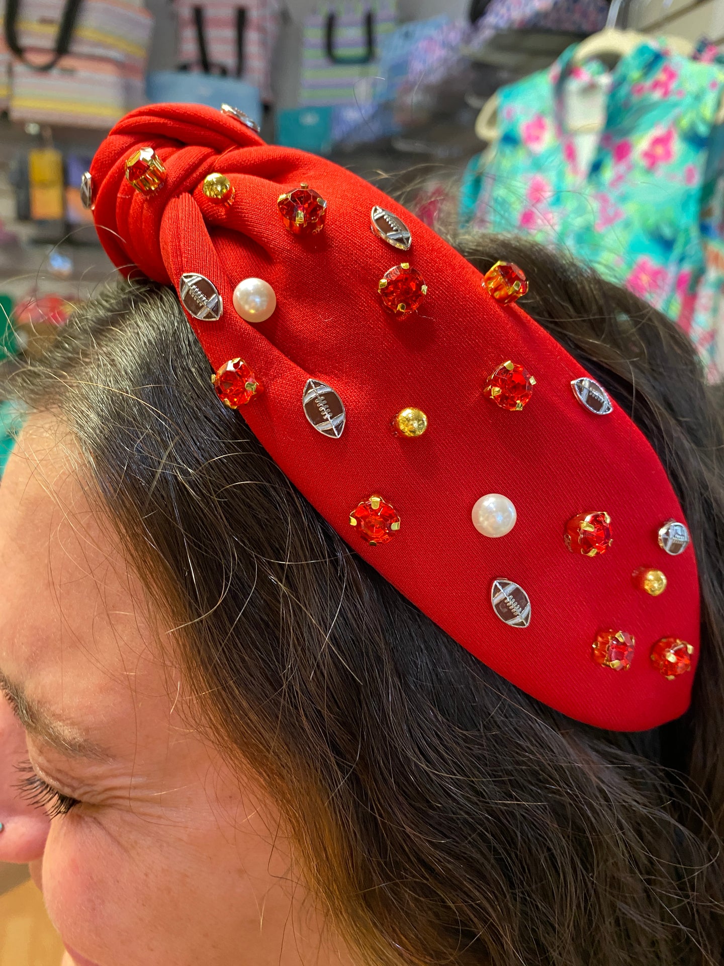 Football Jeweled Headband