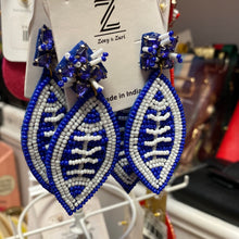 Load image into Gallery viewer, Football Beaded Earrings
