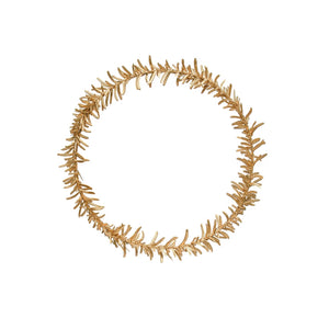 Gold Faux Leaves Wreath 11"