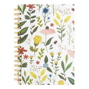 Spiral Perforated Floral Journal with Pen