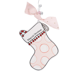 Baby's 1st Christmas Flat Stocking Ornament
