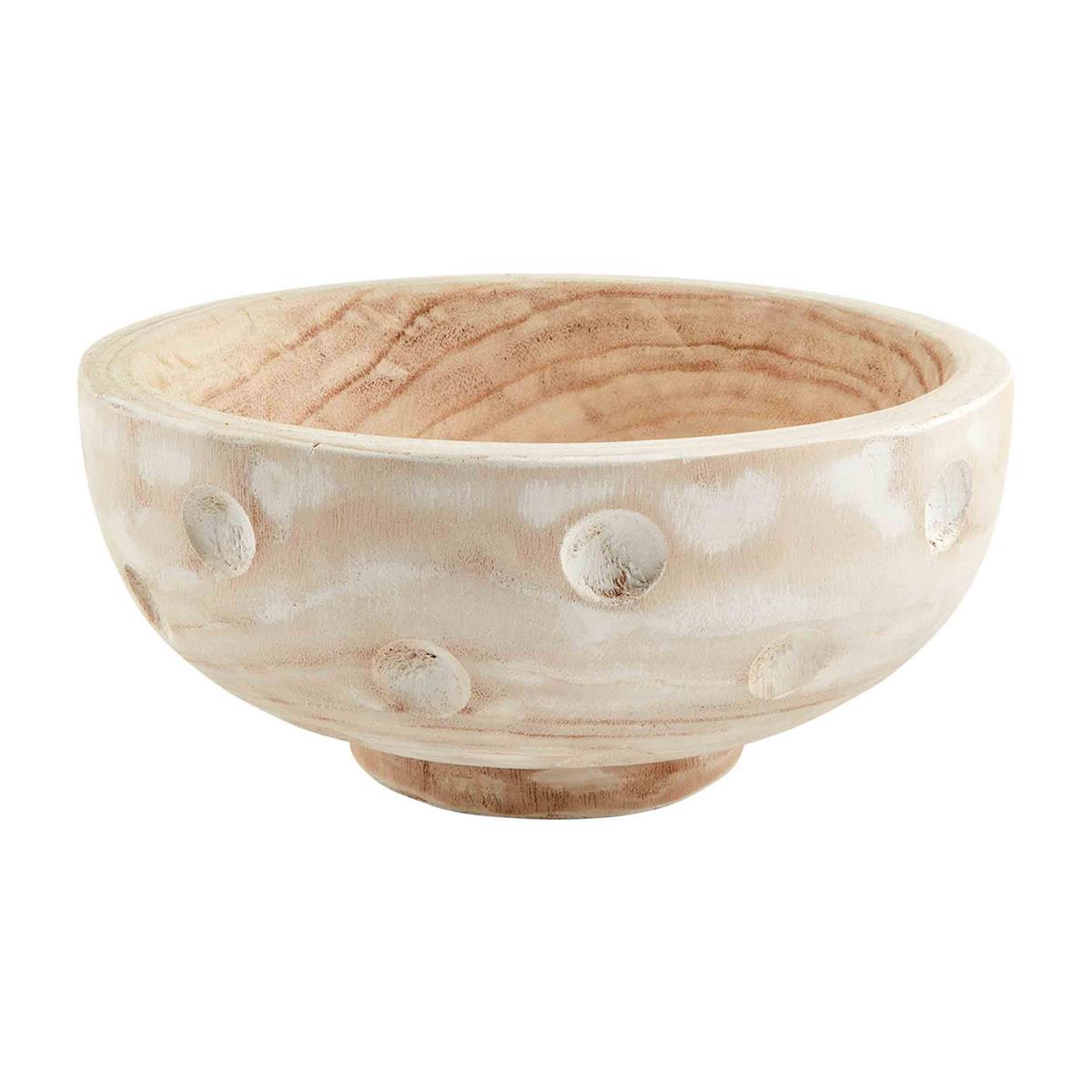 Dotted Wood Bowl