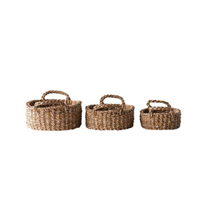 Oval Woven Seagrass Baskets