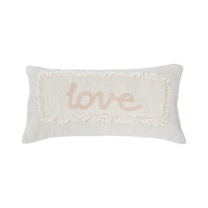 "Love" Embroidered Pillow