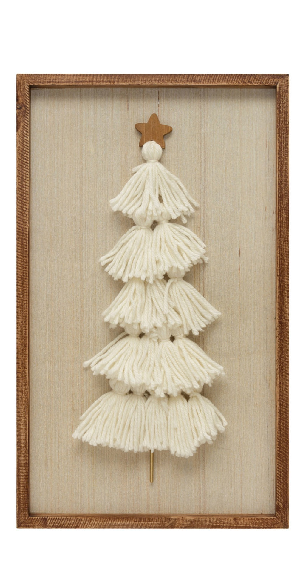 Yarn Christmas Tree Framed Art