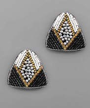 Load image into Gallery viewer, Triangle Multi Bead Earrings
