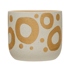 Load image into Gallery viewer, Gold Dot Stoneware Planter
