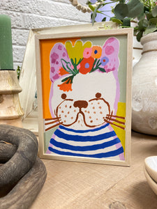French Bully Framed Canvas