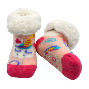 Pink Unicorn Slipper Socks