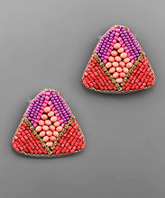 Load image into Gallery viewer, Triangle Multi Bead Earrings
