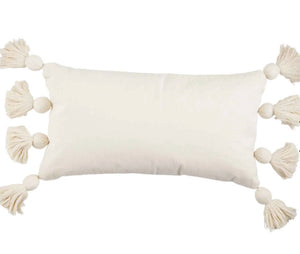 Lumbar Chunky Tassel Pillow