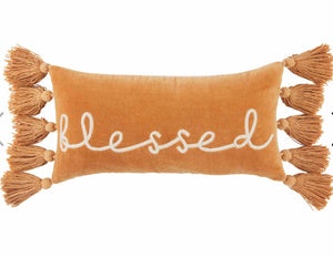 Velvet Applique Lumbar Pillow