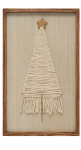Yarn Christmas Tree Framed Art