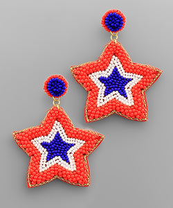 Patriotic Star Earrings