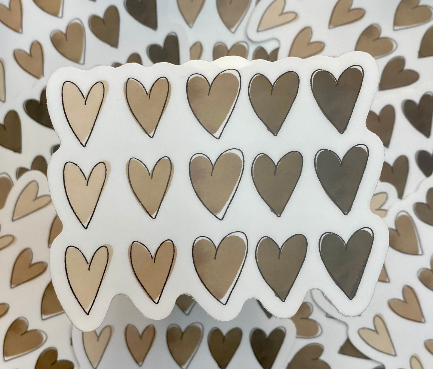 Ombré Hearts Sticker