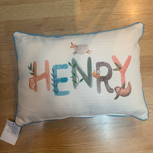 Load image into Gallery viewer, Woodland Name Pillow/Piping
