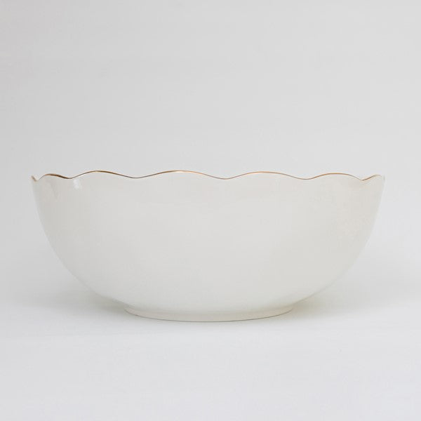 Large Gold Rim Ceramic Bowl
