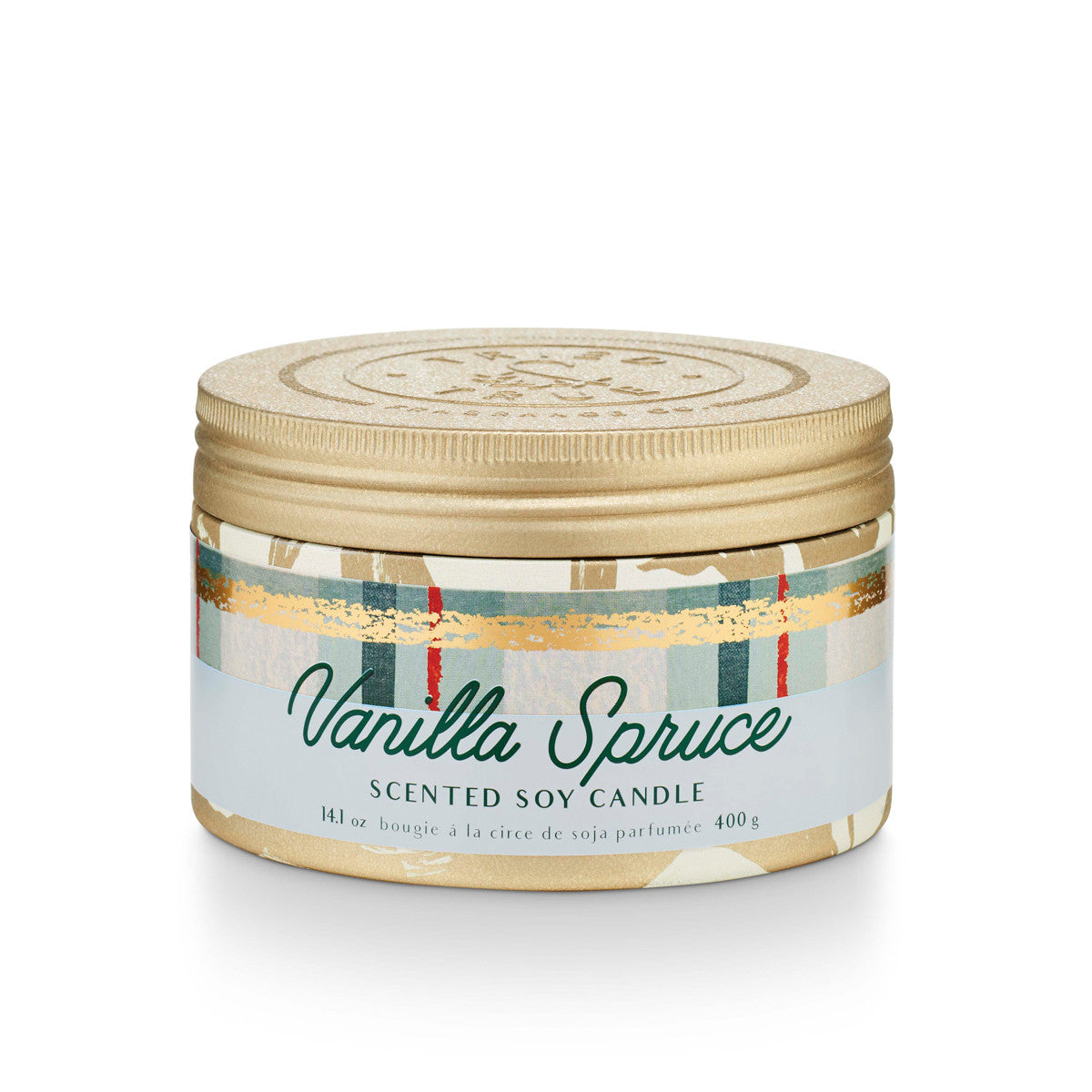 Vanilla Spruce Large Tin Candle